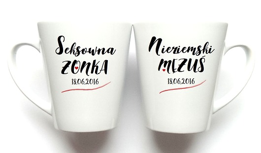 Kubki ŚLUBNE latte S&N FarrowDesign
