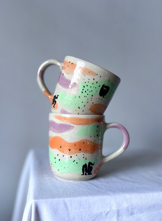 kubki Kubek graficzny ludziki