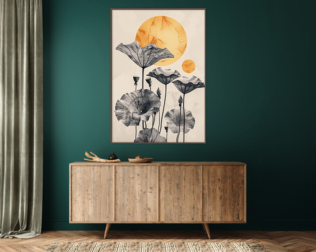 plakaty Lotus - Plakat, druk - Chiński Orient, Harmonia Zen, Roślinny #16