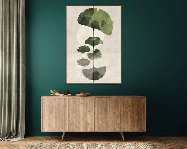 plakaty Miłorząb - Plakat, druk - Chiński Orient, Harmonia Zen, Roślinny #35