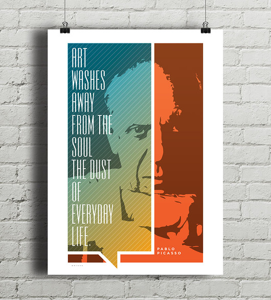 plakaty Pablo Picasso - plakat z cytatem
