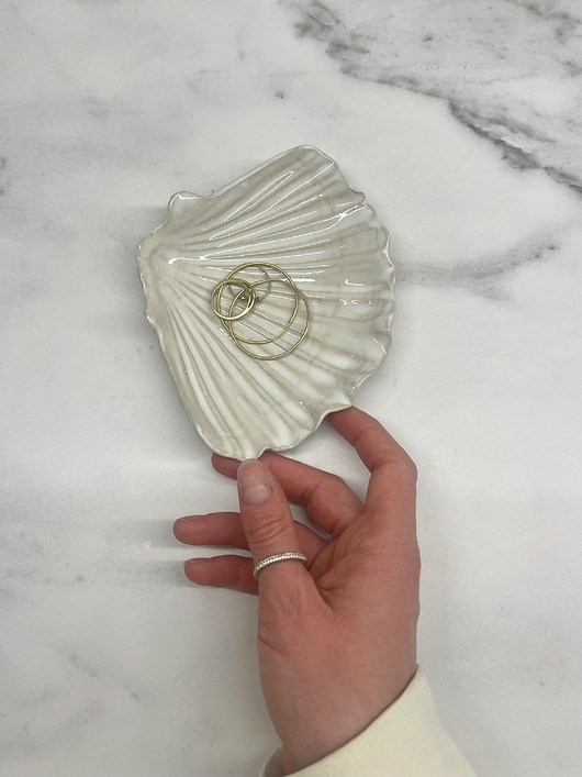 pojemniki na biżuterię Podstawka na Biżuterię Palo Santo Ceramiczna Muszelka Perłowa