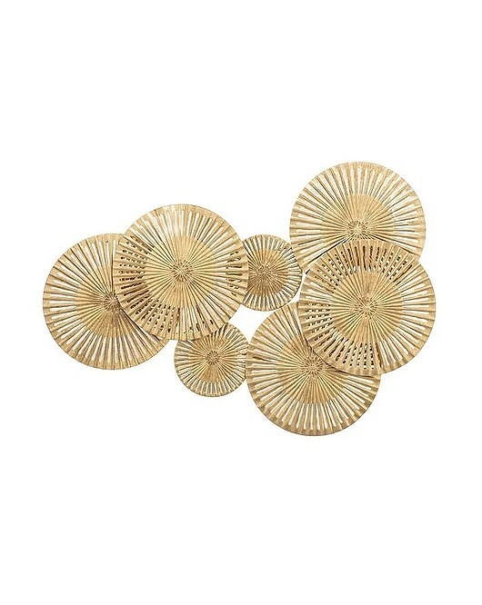 Ozdoby na ścianę Dekoracja Ścienna Ozdoba Ścienna Złota Koła 99x71 cm