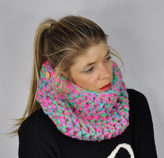 Komin pojedynczy Goodie HANDMADE-TRICOLORE GREEN Goodie