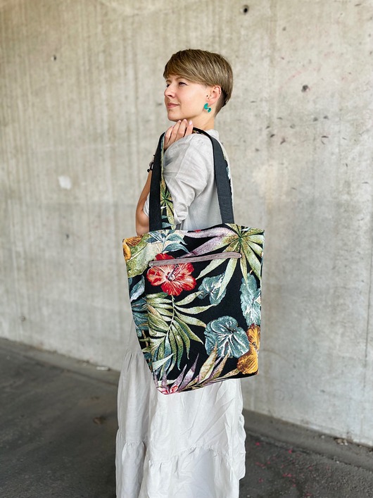 torby na ramię Marmollada - torebka tL liście i kwiaty