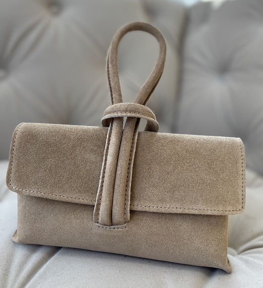 torebki do ręki Zamszowa torebka Sofia BEIGE