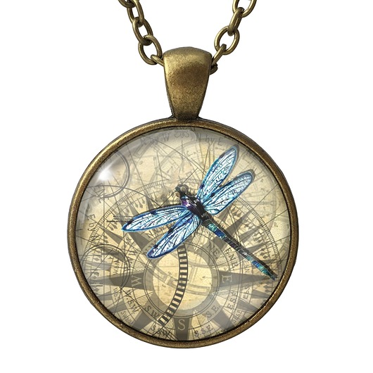 Medalion Ważka w duchu steampunk - 0514 EGGinEGG