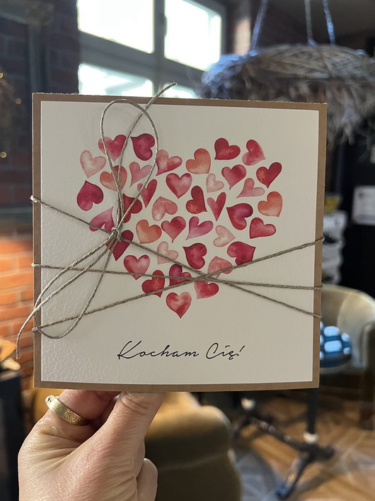 kartki scrapbooking Wyjątkowa ręcznie robiona kartka prezent na walentynki, walentynkowa - walent