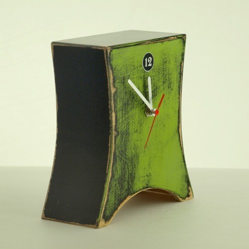 zegarek Arrow green Clock Wood Studio