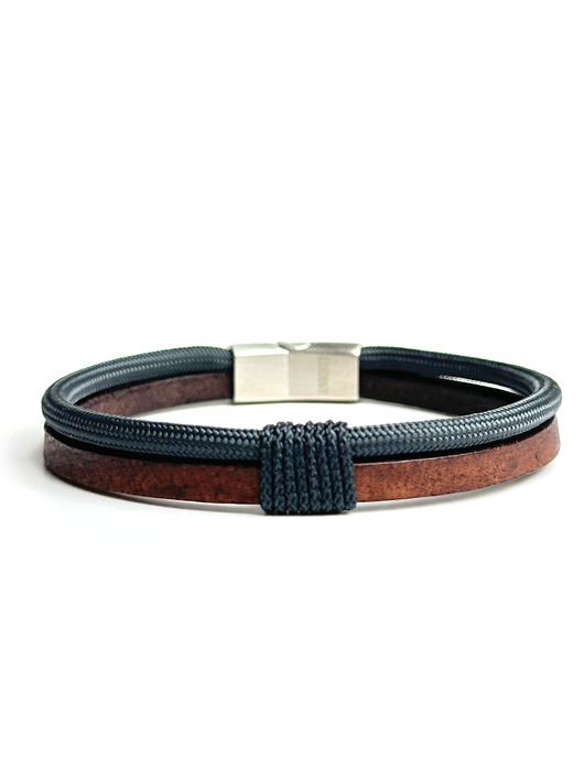 biżuteria męska Bransoletka męska rzemień z linka paracord Argento