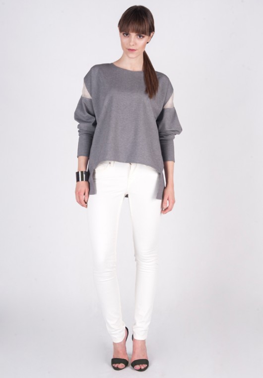 bluza ESSENTIAL CUT GRAY by Orianne