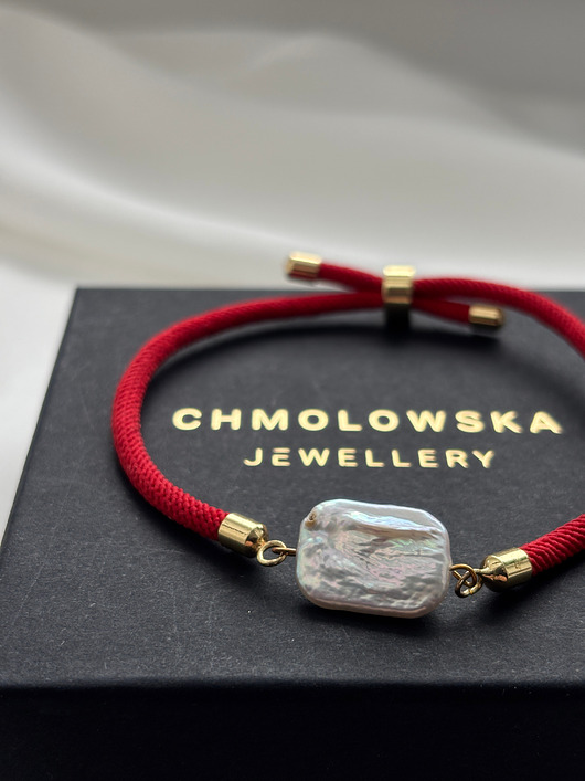 bransoletki na sznurku Bransoletka na sznurku z perłą