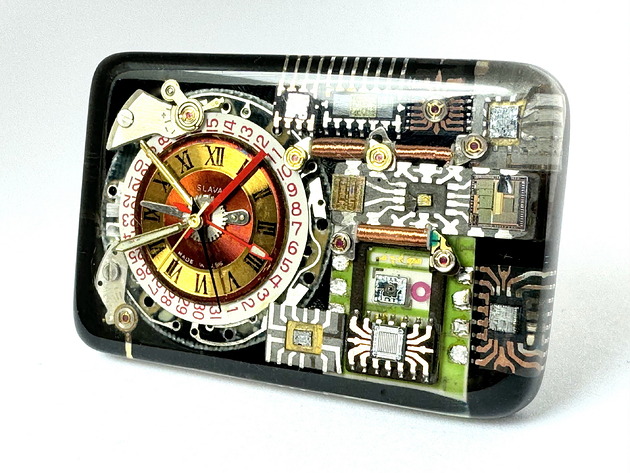 broszki Broszka - Lost In Time V - 3D - unikat