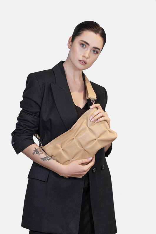 torby na ramię Pinch Bag nude small