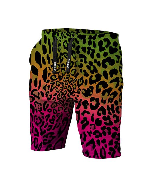 shorty dla dziewczynki Krótkie Spodenki Girl DR.CROW Multicolor Leopard