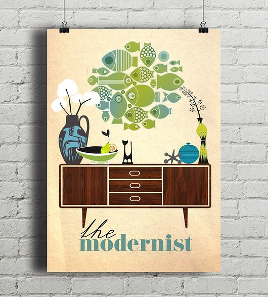 Modernizm - plakat giclee minimalmill