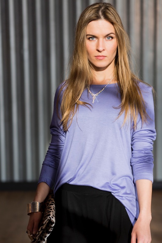 Luźna bluzka SOFISTKA lavender blue RISK MADE IN WARSAW