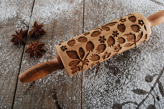 MALINOWY - MINI wałek grawerowany MOODFORWOOD Studio