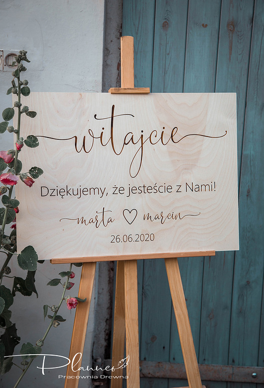 Tablica powitalna grawerowana Planneo