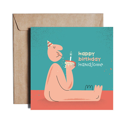 kartki okolicznościowe - wydruki Happy Birthday Handsome K. Urodzinowa od PIESKOT