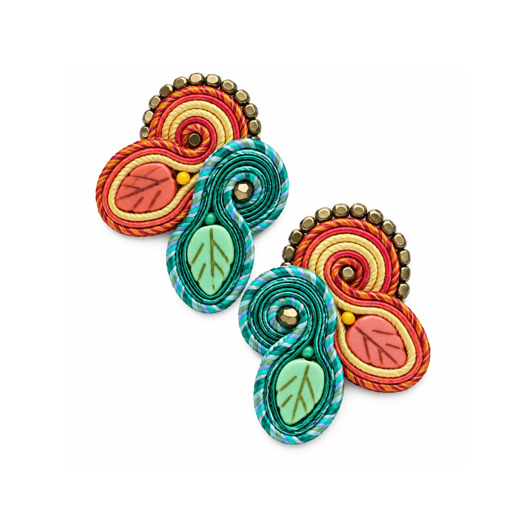 kolczyki soutache Kolczyki soutache Jesienny liść