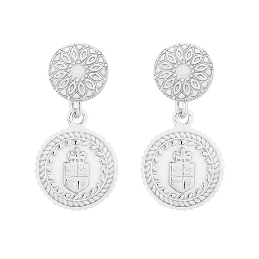 kolczyki srebrne Srebrne kolczyki z medalionami