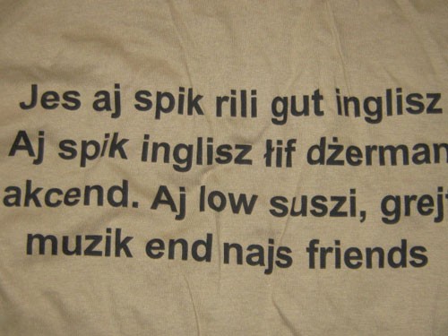 jes i spik rili gut inglisz ruda klara