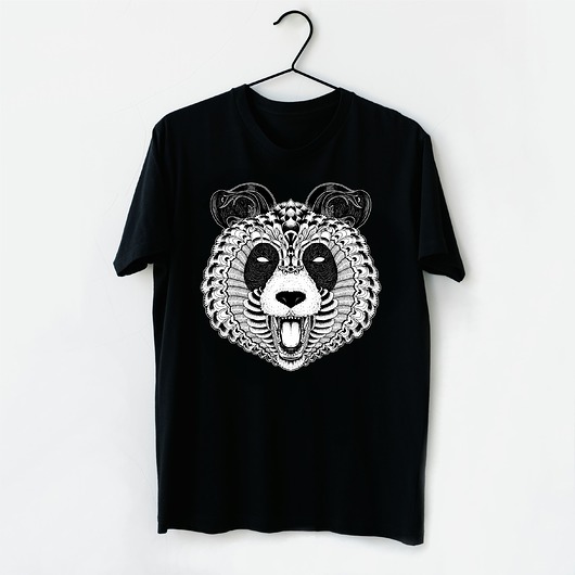 t-shirty męskie Koszulka czarna  męska Panda