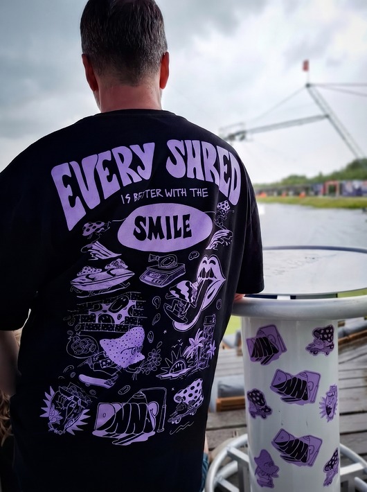 t-shirty męskie Czarny długi T-shirt Shrooms