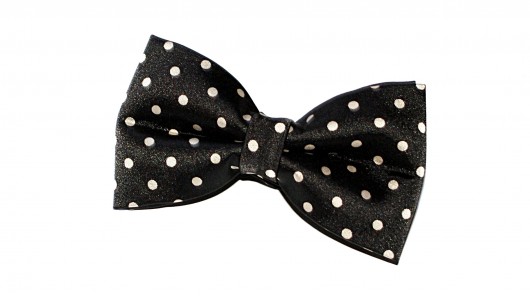 Mucha bowstyle czarna w kropki bowstyle