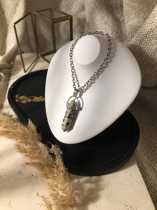 wisiory Naszyjnik wisiorek jaspis dalmatyński