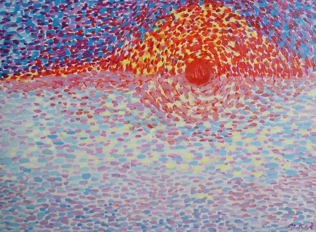 obrazy Obraz do salonu zachód słońca Claude Monet style
