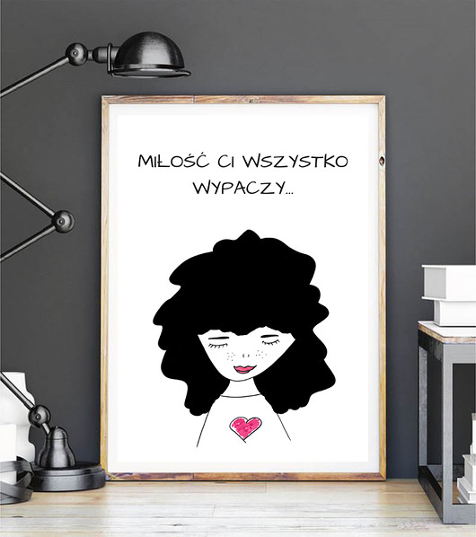 plakat A3 miłość ci wszystko wypaczy... MUKI design