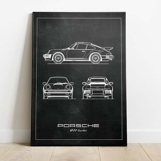 Plakat Legendy Motoryzacji - Porsche 911 Turbo Peszkowski Graphic