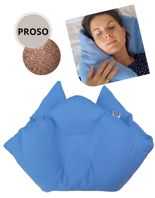 poduszki z łuską Poduszka do spania I otulania, profilowana z łuską PROSO, regulacja wysokości