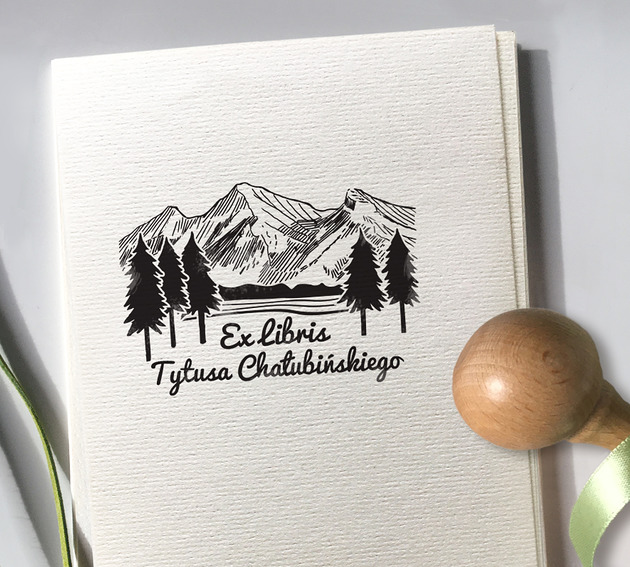 stemple Pieczątka Ex Libris - Góry