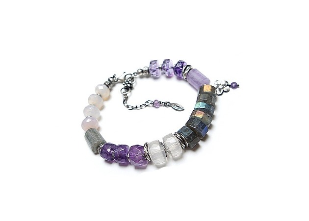 bransoletki wire wrapping Fiołek, róża, bez vol. 5  - bransoletka