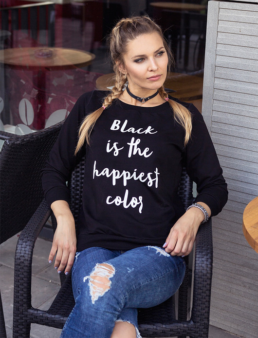 Bluza Black Is the Happiest Color  HEROESQUE