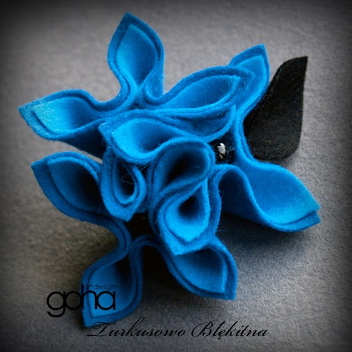 w turkusach- Biżuteria Autorska FlowerFelt Design