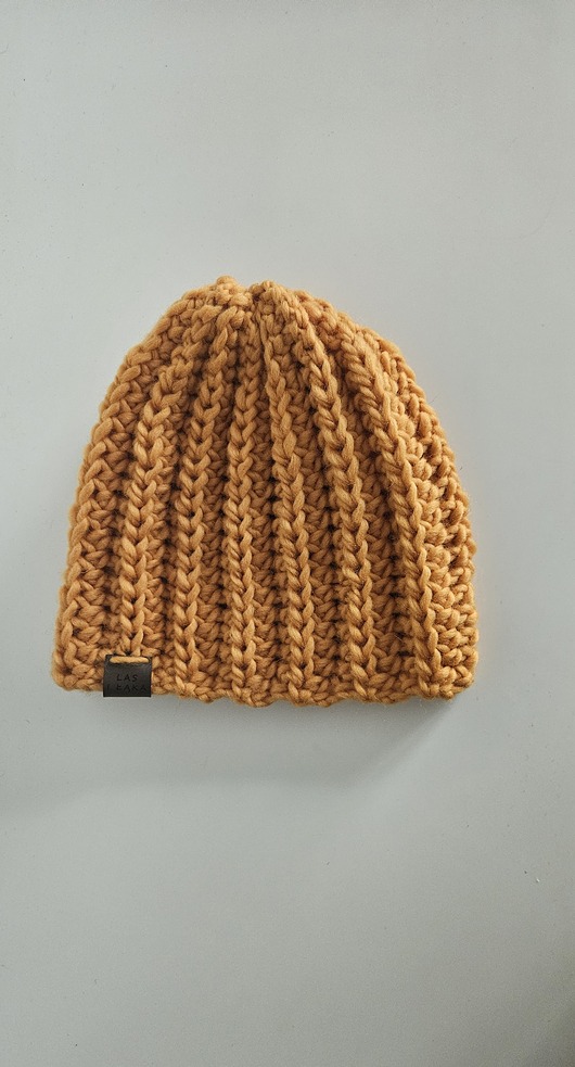 czapki damskie Mandarynkowa Czapka wełniana