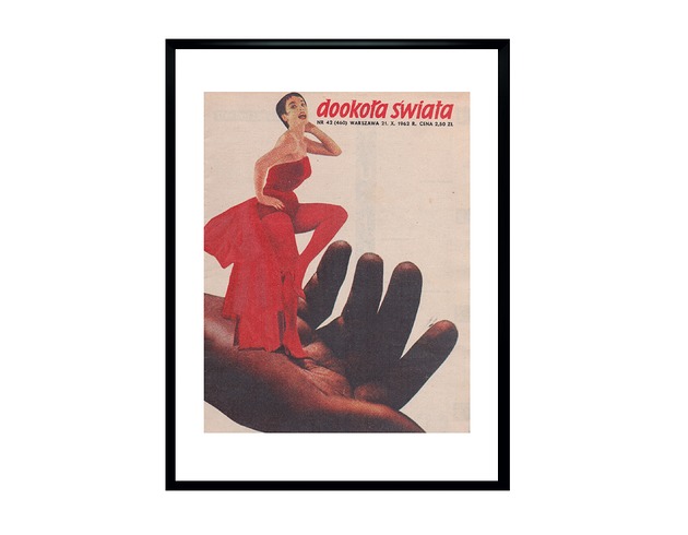 grafiki i ilustracje Oprawiona okładka DOOKOŁA ŚWIATA, 1962 r,proj. Józef Olejarka