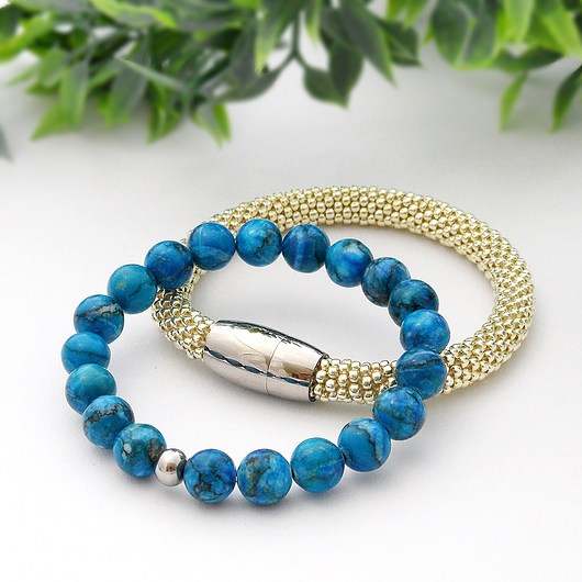 Zestaw Bransoletek "Elegance Set - Jaspis" Ilovehandmade