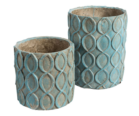 Osłonka betonowa Siena A, turkusowa, 7x17x21 cm Home Design