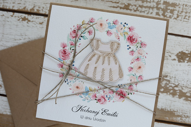 kartki scrapbooking Kartka urodzinowa dla dziewczynki