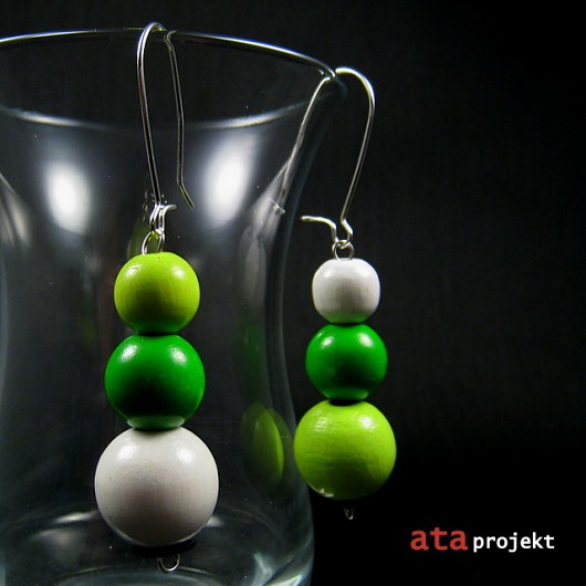 kolczyki Asymmetric So Green ata projekt