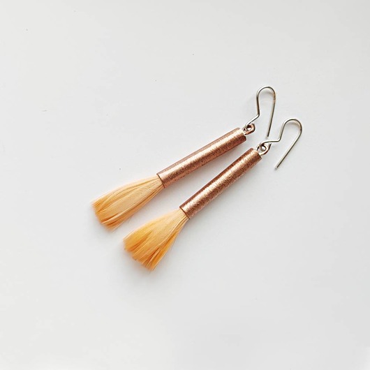 kolczyki z piórami PIÓRKO kolczyki