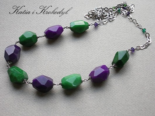 VIOLET & GREEN - naszyjnik Katia i krokodyl