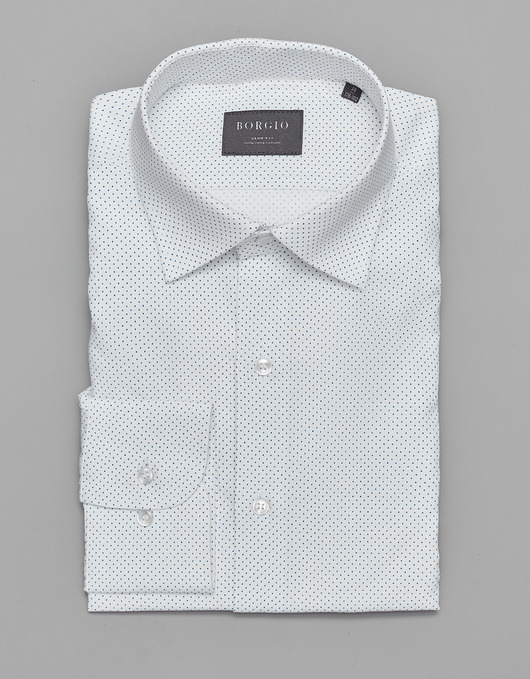 koszule męskie koszula męska dł. rękaw biały slim fit 00283 176/182 37