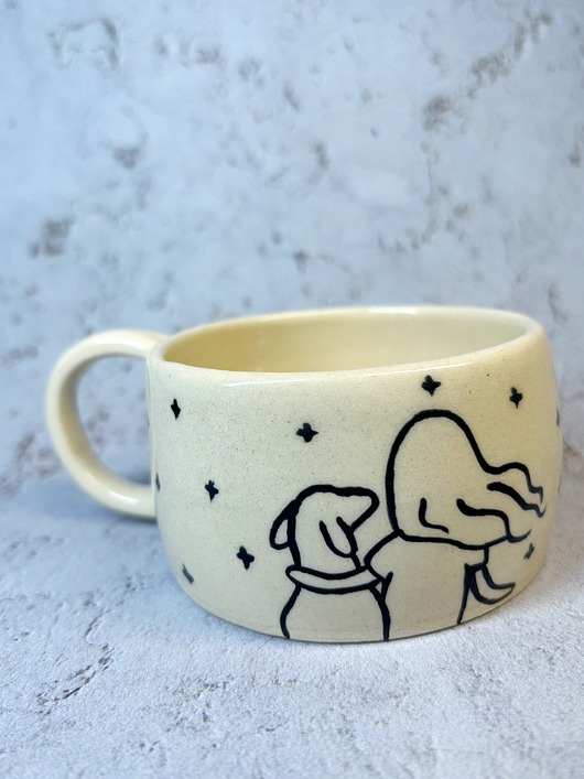 kubki Kubek Dziewczyna z psem