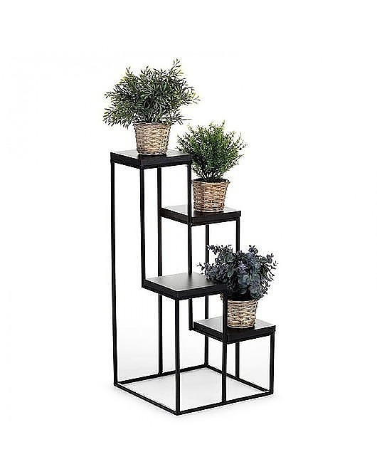 kwietniki Kwietnik Metalowy Ekspozytor 4 Kwiaty z MDF Black